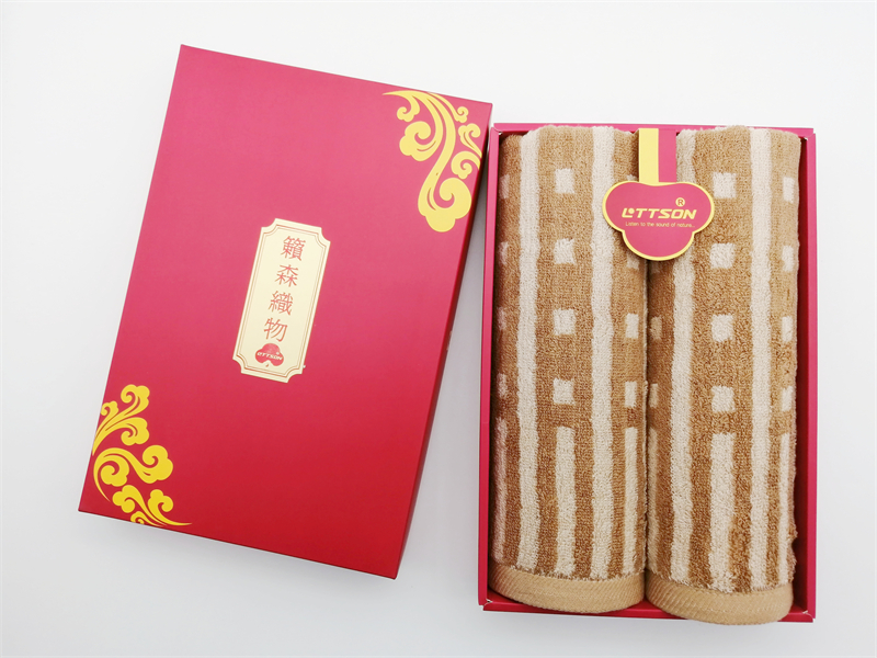 新疆天然彩棉毛巾禮盒2條裝